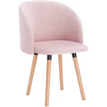 Woltu Esszimmerstuhl Samt rosa 1