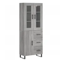 VidaXL Highboard Grau Sonoma 69,5x34x180 cm Holzwerkstoff