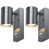 V-Tac 2er Set Haus Wand Strahler Bewegungsmelder Lampen im Set inklusive LED Leuchtmittel