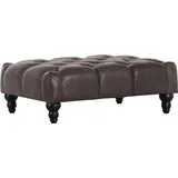 GUTMANN FACTORY Hocker GUTMANN FACTORY "Amazonas", grau, B:98cm H:35cm T:75cm, Hocker, Sitzhocker, in Chesterfield Optik