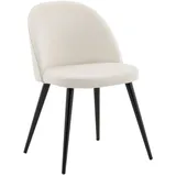 Livetastic Stuhl-Set, Schwarz, Beige, Metall, Textil, Füllung: Schaumstoff, rund, 50x77x48 cm, Esszimmer, Stühle, Esszimmerstühle, Esszimmerstühle-Set