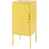 [en.casa] Nachttisch, Nachtschrank Hausjärvi 82x35x35 cm Stahl Gelb