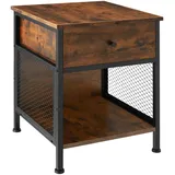 Tectake Nachtschrank Killarney 45 x 46 x 55,5 cm Braun