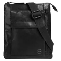 Spikes & Sparrow Umhängetasche echt Leder schwarz