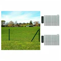 vidaXL Eurozaun Stahl 25x1,5 m Grün