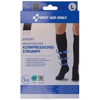 FIRST AID ONLY® Kompressionsstrümpfe, geschlossene Spitze SPORT Größe L