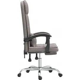 vidaXL Bürostuhl mit Massagefunktion Stoff Taupe