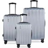 Bugatti Lima Koffer-Set 3-tlg. grau/silber