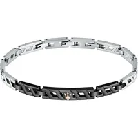 Maserati Armband gold/schwarz/silber JM124AVD36 Größe 18,5 cm