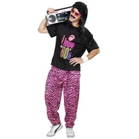 Widdmann Kostüm 80er Retro Disco Karneval Faschingskostüm Herren, 80er Jahre New Kids Outfit für ganz coole Checker schwarz XL