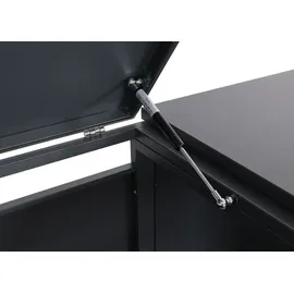 MCW 2er Mülltonnenverkleidung MCW-J82, Mülltonnenbox, erweiterbar, Metall 50kg, anthrazit ~