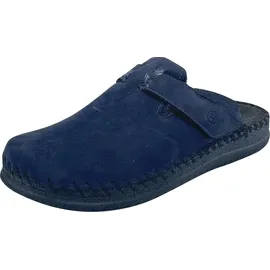 ROHDE Herren Pantoffel Hausschuh Leder Warmfutter Alassio 6790, Größe:44 EU, Farbe:Blau