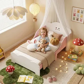 aiyaplay Kinderbett 70 x 140 cm MDF rosa