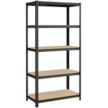 Songmics Lagerregal 50 cm x 100 cm x 200 cm Schwarz