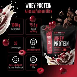 GEN GERMAN ELITE NUTRITION Whey Protein Schwarzwälder Kirschtorte Shake 1000 g