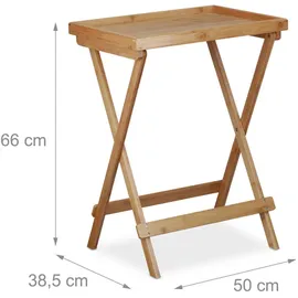 Relaxdays Tablett braun rechteckig 50,0 x 38,5 cm