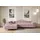 altdecor Ecksofa Cord mit Schlaffunktion 2-Sitzer Rosa