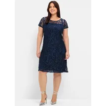 sheego Etuikleid Blau 58