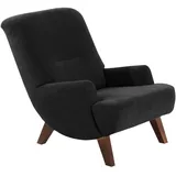 58 aufm Kessel Cocktailsessel Kajsa Velourstoff 58 x 0 x 0 cm Schwarz mit Relax-Funktion