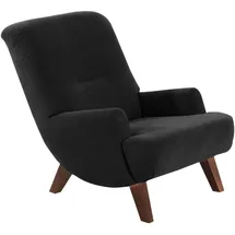 58 aufm Kessel Cocktailsessel Kajsa Velourstoff 58 x 0 x 0 cm Schwarz mit Relax-Funktion