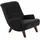 58 aufm Kessel Cocktailsessel Kajsa Velourstoff 58 x 0 x 0 cm Schwarz mit Relax-Funktion