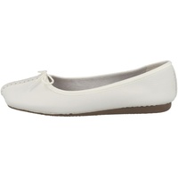 CLARKS Damen Freckle Ice Ballerinas, White White Leather, 39 EU