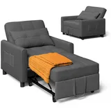 Bealife TV-Sessel Sessel 3 in 1 Klappsessel, Schlafsessel, Liegesessel, 174 cm grau