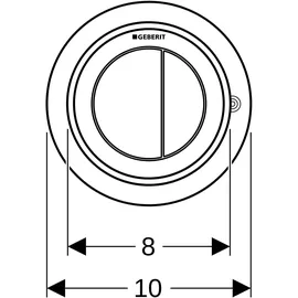 Geberit Typ 10 Drückerplatte Silber matt