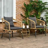 Okwish Bistroset 3-tlg. Sand/Grau