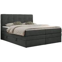 MKS Boxspringbett mit Bettkasten - grau ¦ Maße (cm): B: 160 H: 110