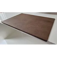 Gewinkelte Schreibtischunterlage mit Kantenschutz Nubuk Leder 90 x 47 Braun