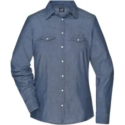 Damen Jeans-Bluse "JN628" - L - light-denim