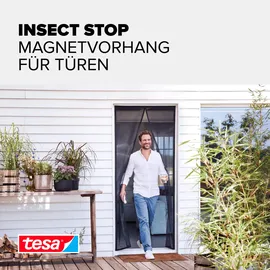 Tesa Insect Stop Magnetvorhang 90 x 210 cm Anthrazit