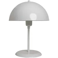 Bamyum Lipeo Kleine Tischlampe 30cm, Pilz Lampe Metall, weiß