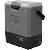 Yolco ET8 Carbon Kühlbox Kühlschrank Gefrierbox Mini tragbare Elektrische Kühlbox mit Kompressor 12/24V DC für Auto, LKW, Boot und Steckdose mit USB-Anschluss, -20°C, Grau