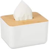 Relaxdays Tücherbox Weiß
