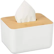 Relaxdays Tücherbox Weiß