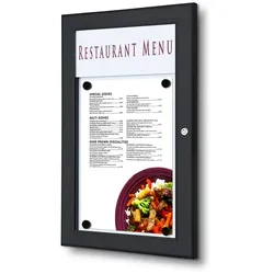 SHOWDOWN Displays Showdown Speisekartenhalter Outdoor - 1x DIN A4 - Aluminium / Stahl - Schwarz