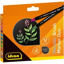 IDENA Marker Metallic Brush DUO 12 St.