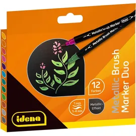 IDENA Marker Metallic Brush DUO 12 St.