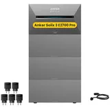 Anker Balkonkraftwerk Anker SOLIX Solarbank 3 E2700 Pro mit Zusatzsakkus und Smart Plug, (Smart Plug und Anker Solarbank 3 E2700 Pro im Lieferumfang enthalten), Speicher mit integriertem Wechselrichter, All-in-One 2,668kWh Akku