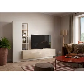 OTTO home Wohnwand Roda, moderne Wohnwand, Komplett-Set, Breite 230 cm, grifflose Design beige