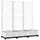 vidaXL Pflanzkübel mit Rankgitter 120 x 40 x 121,5 cm Weiß