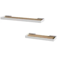 Vicco Wandregal Erni 60 x 3 x 15 cm Weiß/Eiche