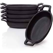 bbq nerd Servierpfännchen Schwarz, Metall, oval 11x18x21 cm Grills