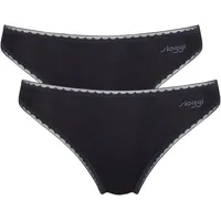 Sloggi Slip »GO Tai C2P«, (2er Pack), zarte Spitzendetails sloggi black XS