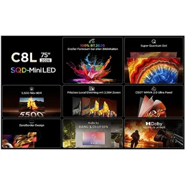 TCL 75C8L 75" 4K UHD QLED Smart TV