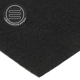 Andiamo Teppichboden ANDIAMO "Sina, Velours, Gesamthöhe 6 mm, Luxusklasse LC1", schwarz, B:400cm L:300cm, Kunstfaser, Teppiche, Uni Farben, Breite 400 cm, strapazierfähig, pflegeleicht, Wohnzimmer