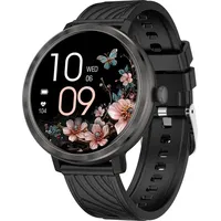 mit Telefonfunktion, 1,19" AMOLED Fitnessuhr Damen Sportuhr mit 100 Sportmodi & IP68, Herzfrequenz SpO2 Schlafmonitor, Armbanduhr Schrittzähler Uhr - Schwarz