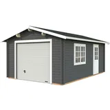 Palmako Garage 426 x 598 cm grau mit Sektionaltor